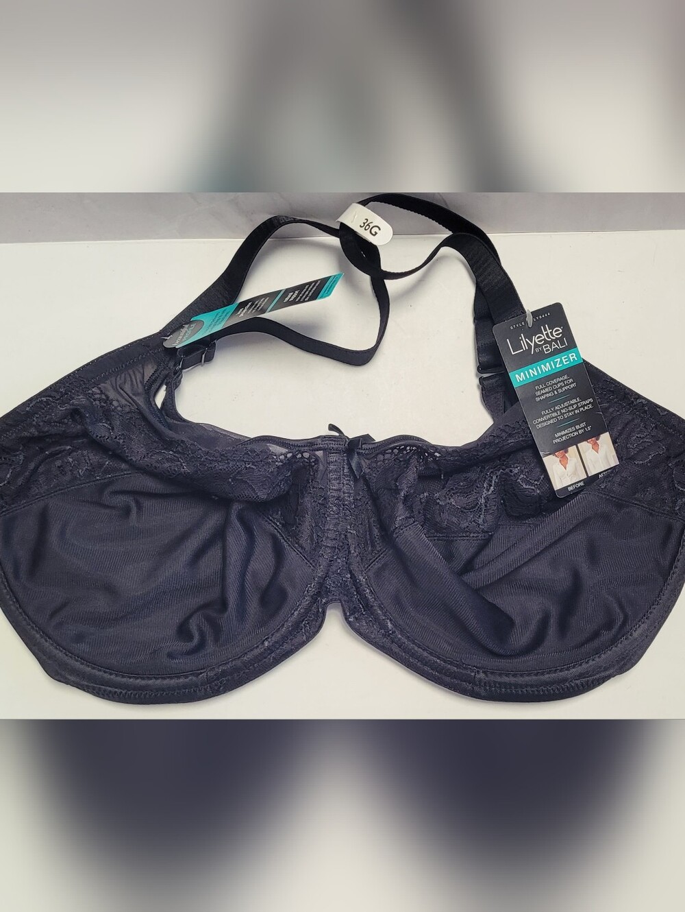Lilyette Black Lace Underwire Bra